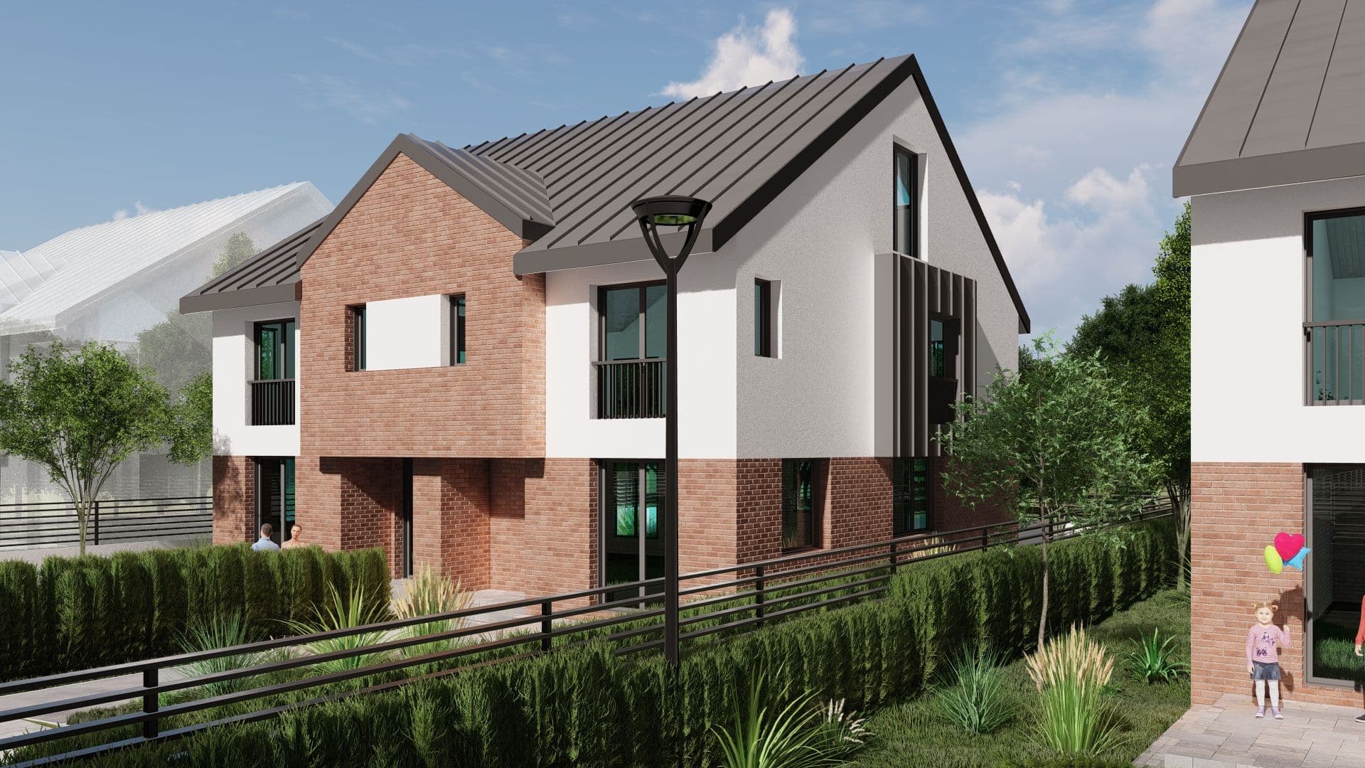 Imagine exterioară a complexului rezidențial Briza4Seasons din Otopeni, design modern și finisaje premium